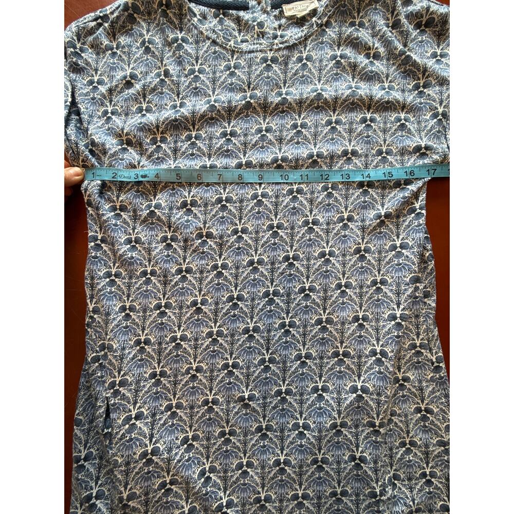 Fat Face Jersey Dress Blue Floral Cotton Modal Size UK 10 US 6 Pockets A-Line - Picture 3 of 10